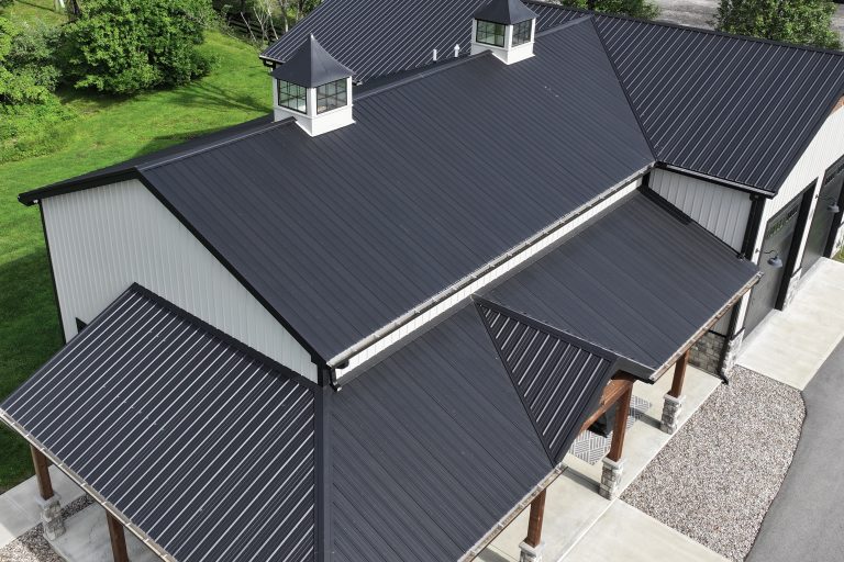 Aerial view of installed Dutchman Metal