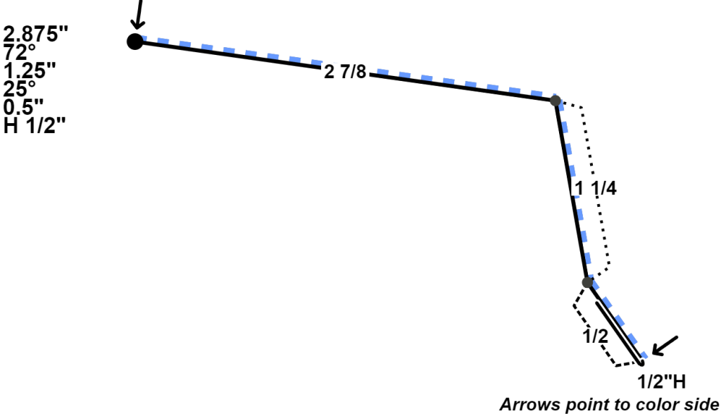 Trim Profile 3 Top Drip Edge
